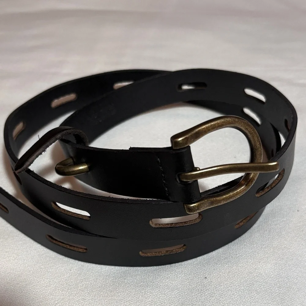 Classic Black Leather Belt